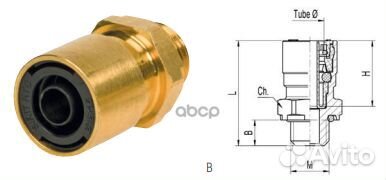 Соединитель воздушный 8 мм M22x1,5 (наруж. резь