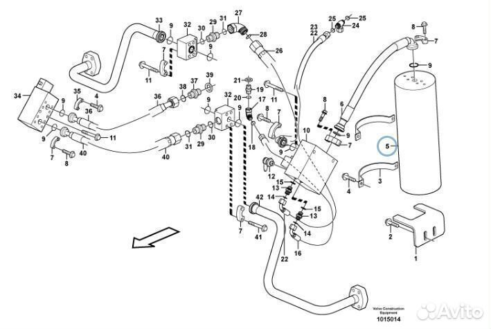 Гидроаккумулятор стрелы Погрузчик Volvo L60E