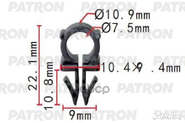 Клипса пластмассовая GM применяемость: хомут, д