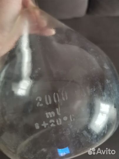 Колба мерная 2000 мл со стеклянной крышкой
