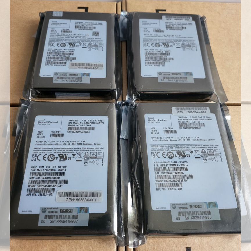 [7.68TB] Samsung Pm1633a/Pm 1633 A 3par 7.68tb