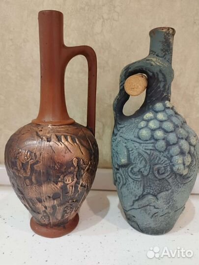 Кувшин бутыль глиняный под вино