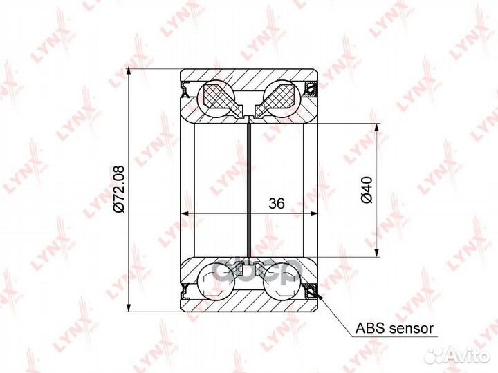 Комплект подшипника ступицы колеса перед WB