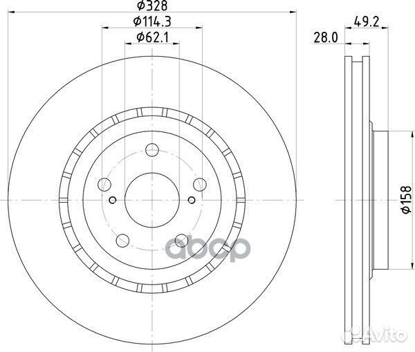 Диск тормозной перед ND1095K nisshinbo