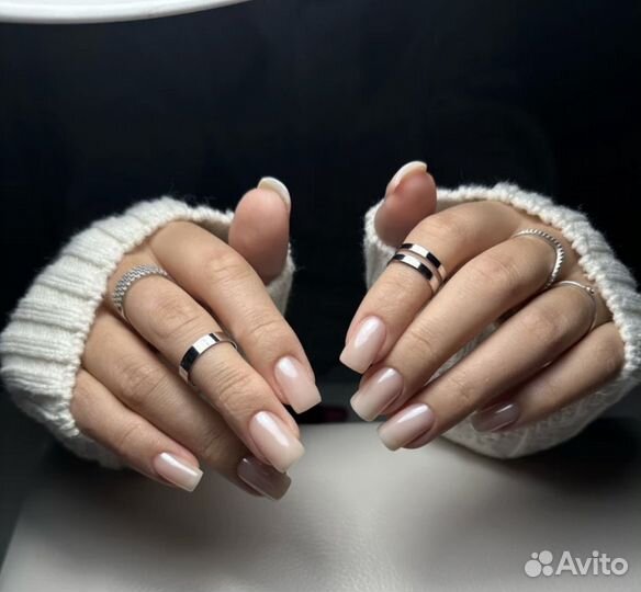 Комбинированный маникюр наращивание крейзи