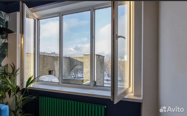 Окна трёхстворчатые в рассрочку