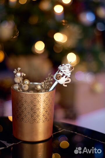 Ложка с декором из полимерной глины