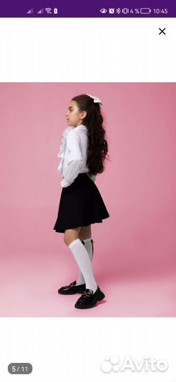 Блузка школьная на девочку белая новая