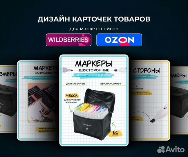Инфографика для маркетплейсов Wb/Ozon