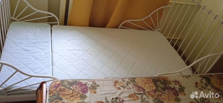 Кровать Икеа миннен с матрасом