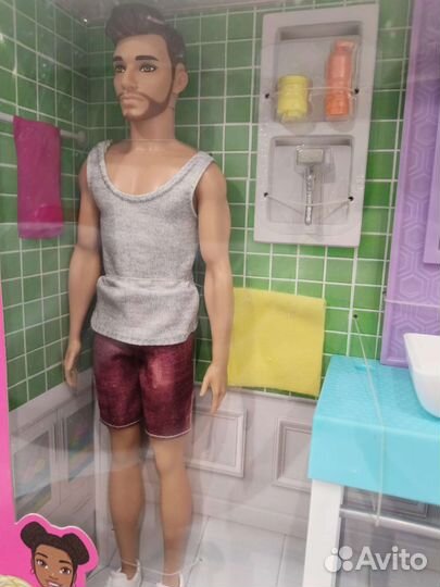 Набор игровой Barbie Кен в ванной FYK53
