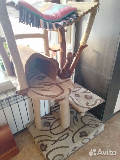 Когтеточка домик для кошки новый