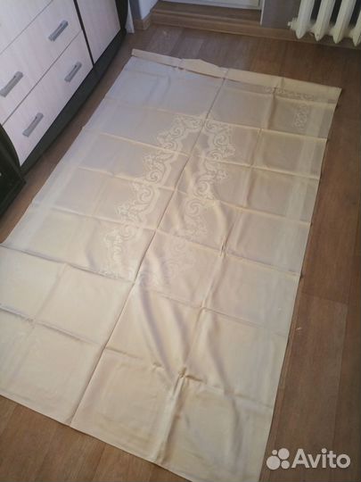 Винтажная скатерть и салфетки, шелк