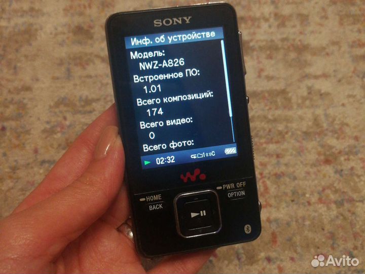 Mp3 плеер Sony walkman nwz-a826