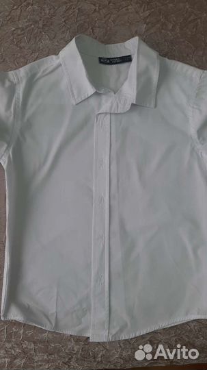 Рубашка белая для мальчика 128 - 134 р