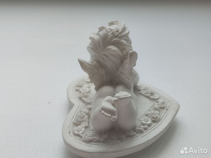 Шкатулка гипс Сердце, Ангел