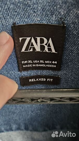 Джинсовая куртка рубашка мужская zara