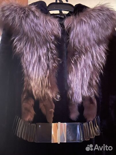 Шуба мутоновая с капюшоном