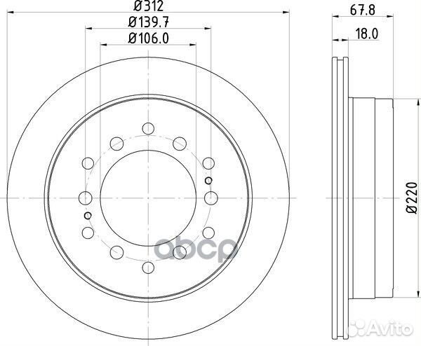 Диск тормозной ND1043K nisshinbo