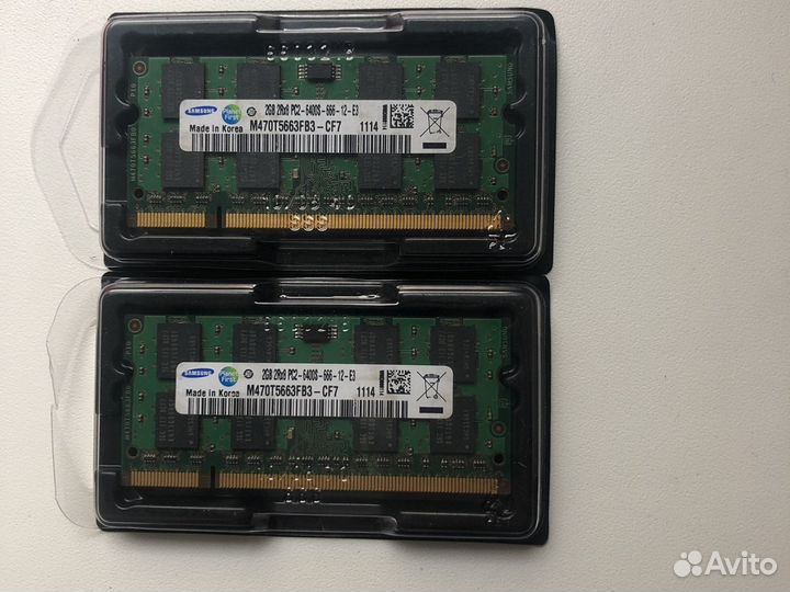 Оперативная Kingston ddr2 2gb 800mhz 667mhz sodimm