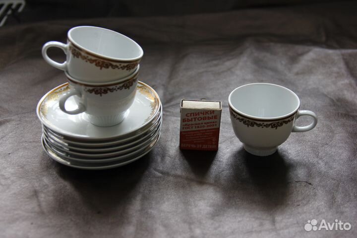 Антикварный кофейный сервиз на 6 персон