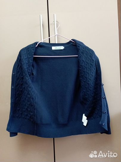 Кофта для девочки школьная тёмно-синяя