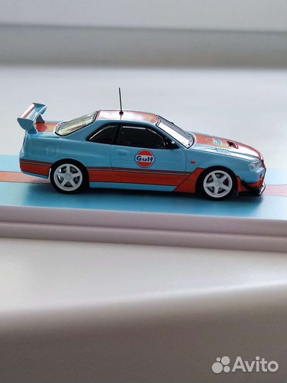 Nissan Skyline R34 Gulf 1:64