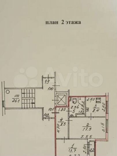 2-к. квартира, 54,5 м², 2/9 эт.