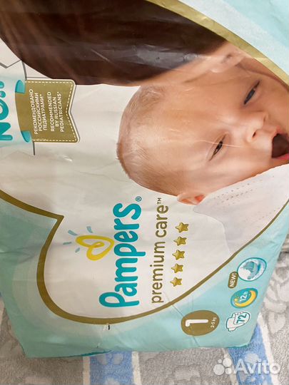 Памперсы детские 1 размер1 2-5 кг 72 шт