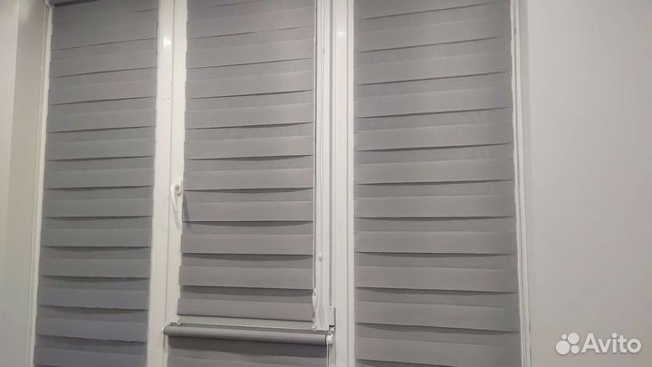 Жалюзи рулонные шторы день-ночь блэкаут