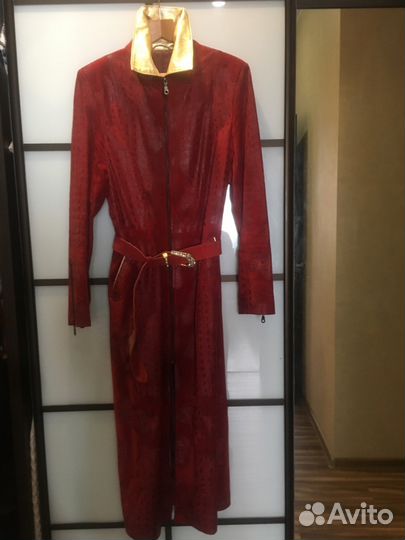 Плащ кожаный