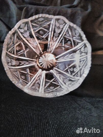 Конфетница хрустальная