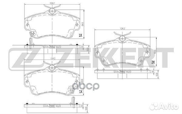 Колодки торм. диск. передн. Chrysler PT Cruiser