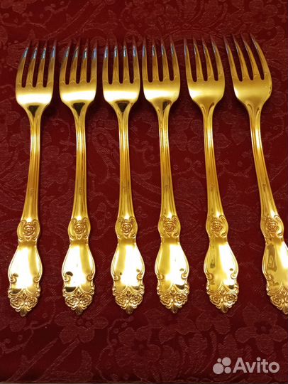 Вилки мельхиор Золотая Роза СССР