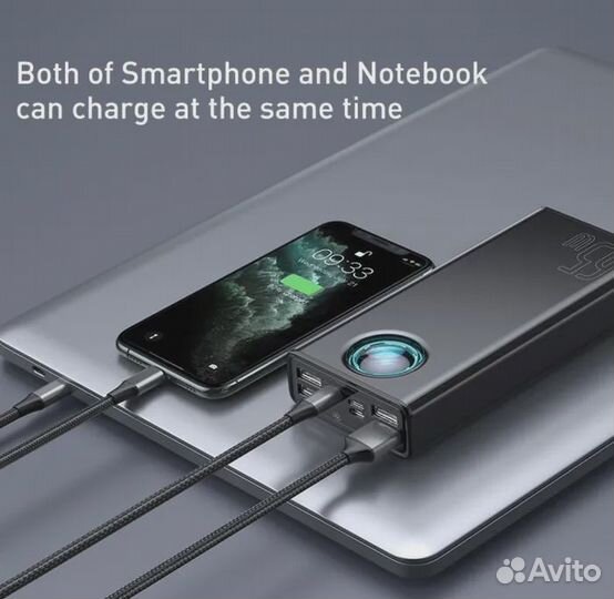 Power Bank внешний аккумулятор повербанк 30000 мАч