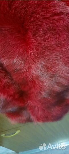 Меховой воротник песец каштановый