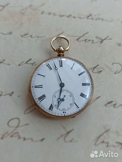 Карманные золотые часы