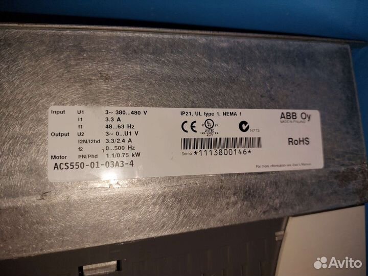 Частотный преобразователь ABB на 1,1кВт