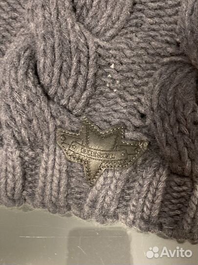 Шапка diesel шерсть и кожа