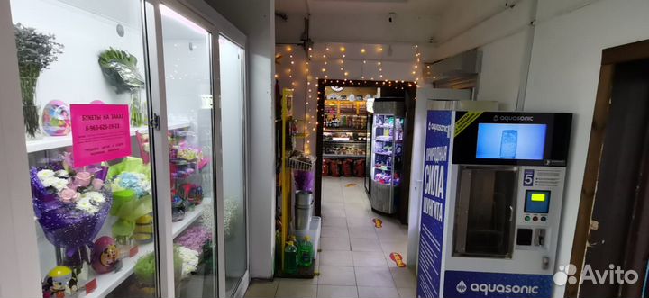 Магазин разливных напитков + цветочный отдел