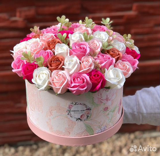 Букеты из мыльных роз