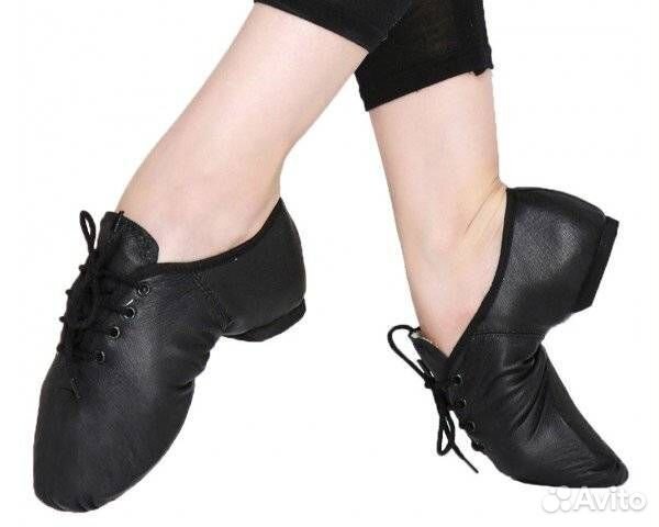 Мягкие кож.туфли на каблуке (Jazz-dance) черные,39