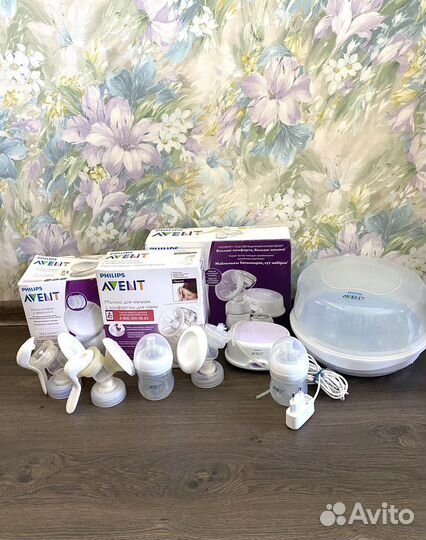 Молокоотсос avent электрический+ручной+подарки