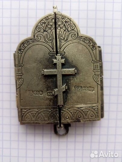 Икона складень серебро