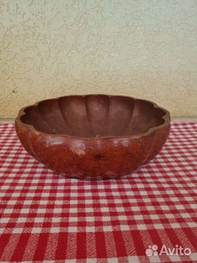 Винтажная чаша IKEA цельное дерево