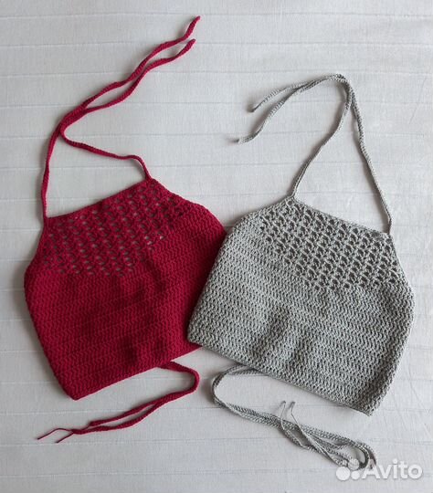 Вязаный летний топ ручной работы, отправка Почтой