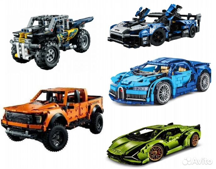 Lego Ford F-150, Bugatti, McLaren, Lamborghini