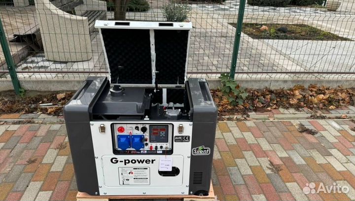 Генератор дизельный 10 kW G-power однофазный
