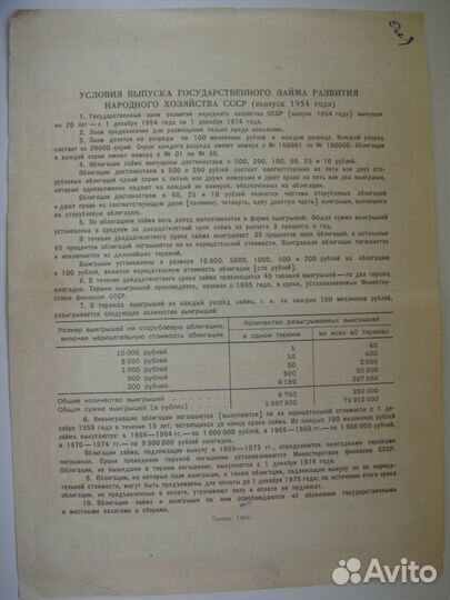 Облигация государственного займа СССР