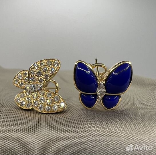 Серьги Van cleef butterfly